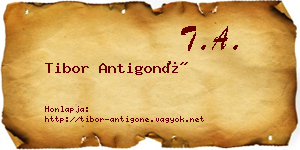Tibor Antigoné névjegykártya